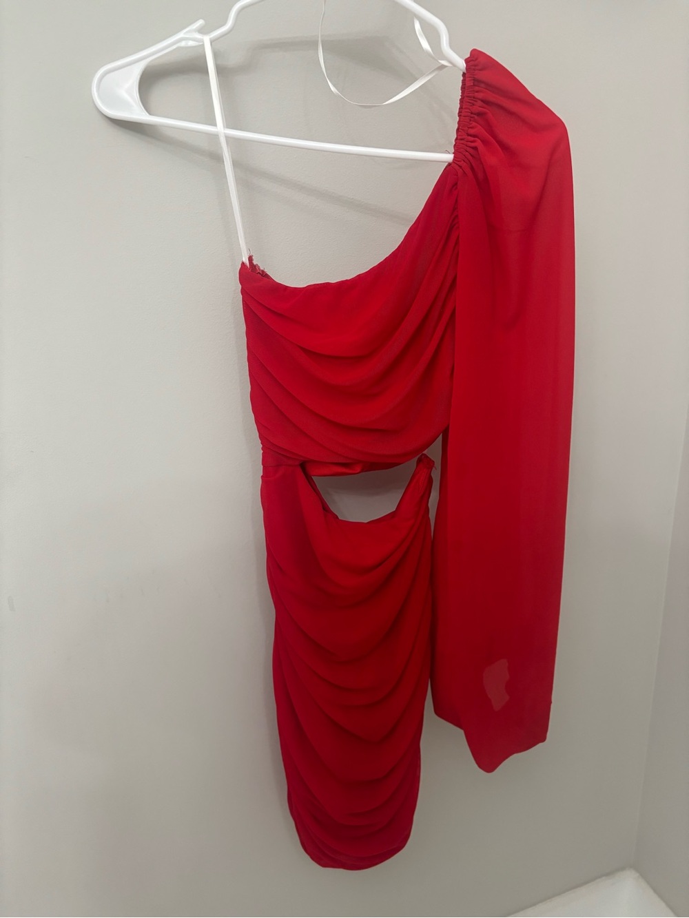 Hello Molly One-Shoulder Red Cutout Bodycon Dress - Picture 7 of 7